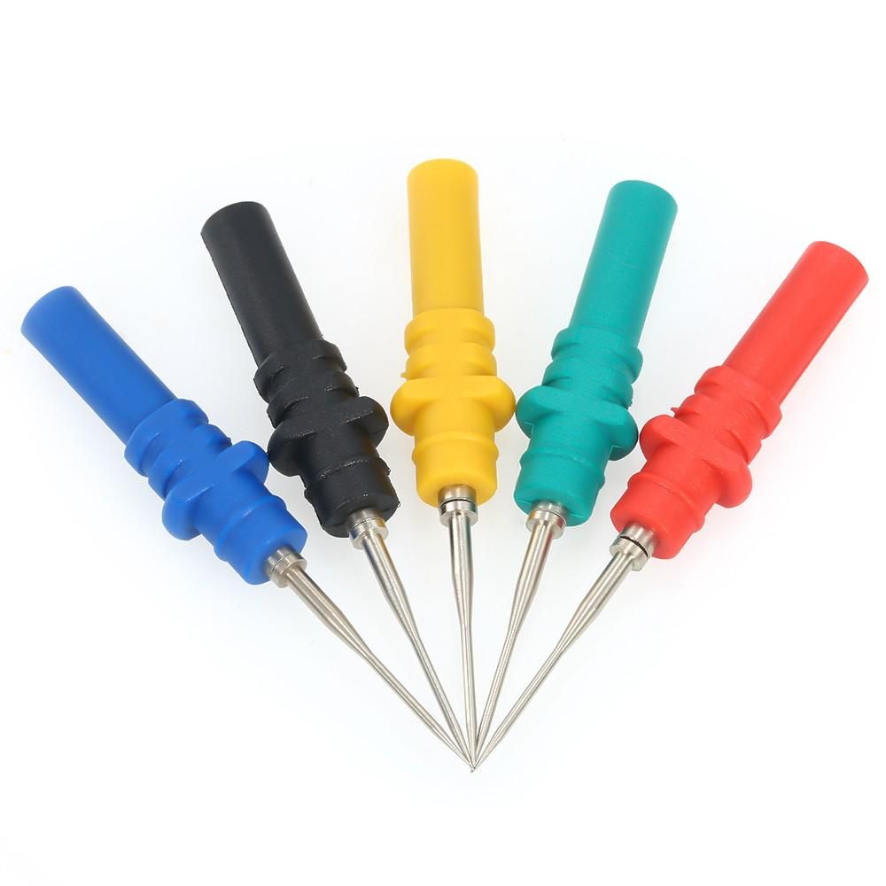 5pcs Oscilloscope Probe Pins Set Upgraded Version HT307 Automotive Test Accessories Back Pinning Probes Handheld Oscilloscope Probe Needle Oscilloscope Accessories
