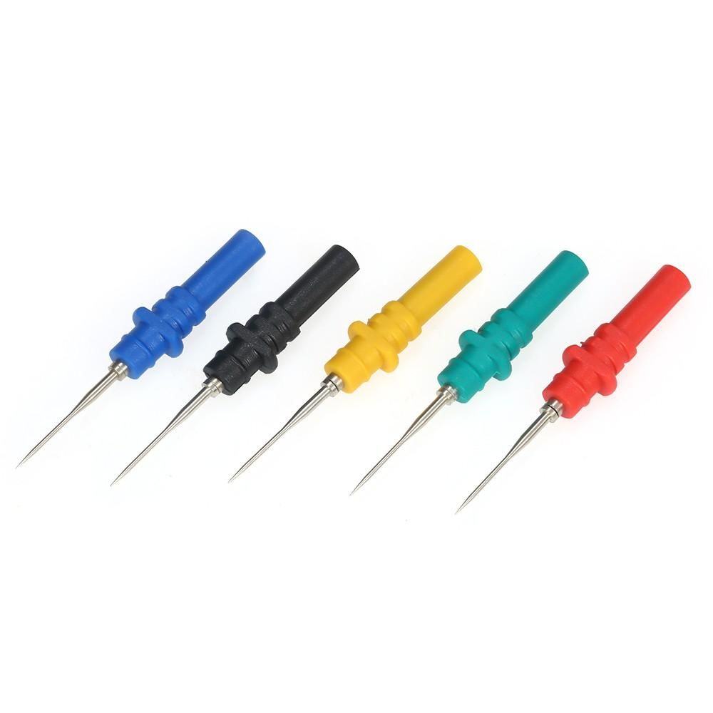 5pcs Oscilloscope Probe Pins Set Upgraded Version HT307 Automotive Test Accessories Back Pinning Probes Handheld Oscilloscope Probe Needle Oscilloscope Accessories