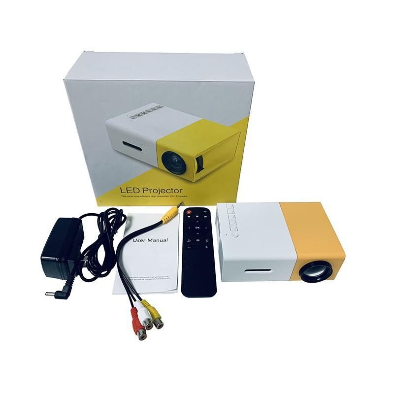 Factory direct sales YG300 mini projector home led portable small projector HD trade wholesale blue and white Australian regulations