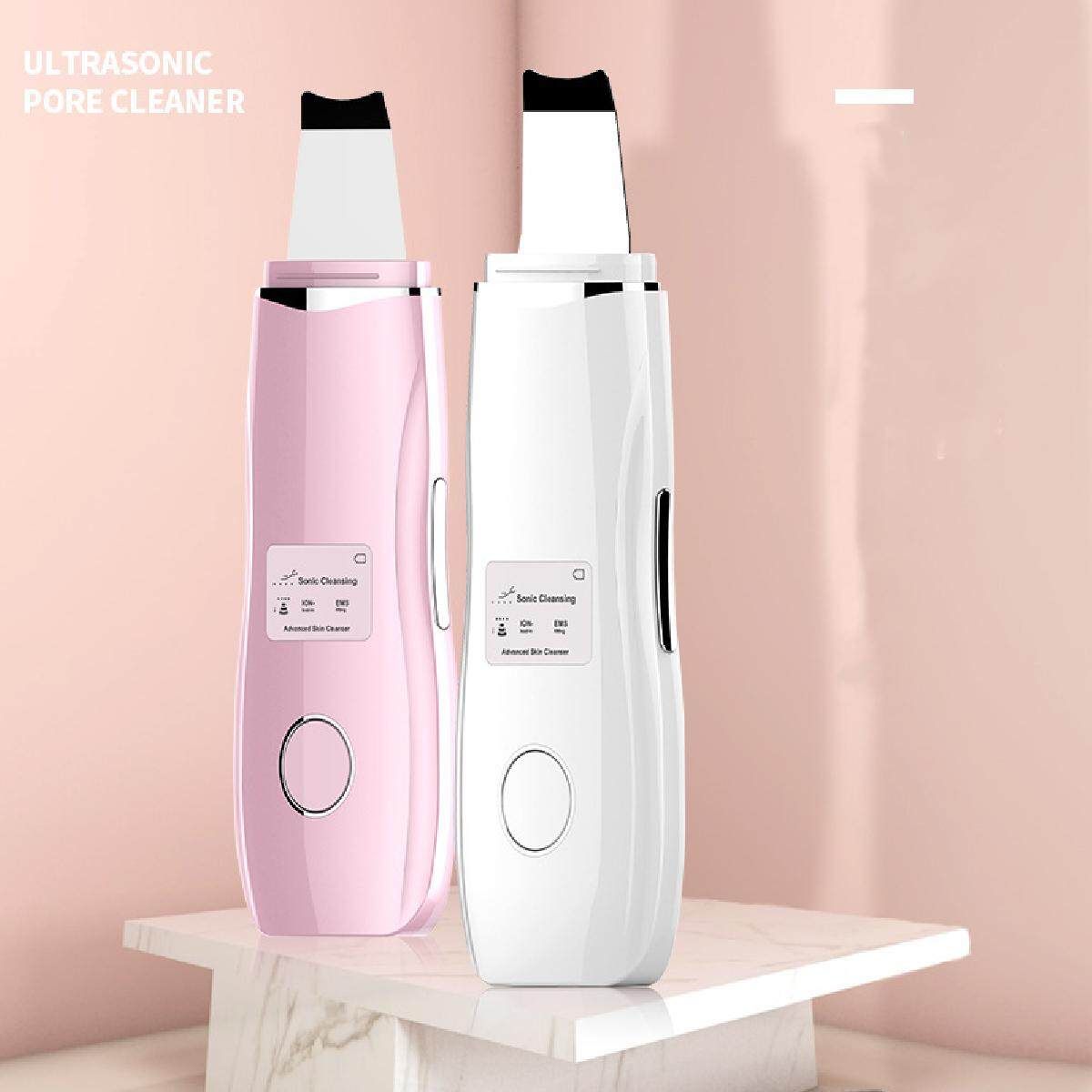 3.7V 1.5W USB Rechargeable Electric Ultrasonic Rejuvenation Skin Scrubber Blackhead Remover Facial Deep Cleansing Beauty Device Handheld Device Pink