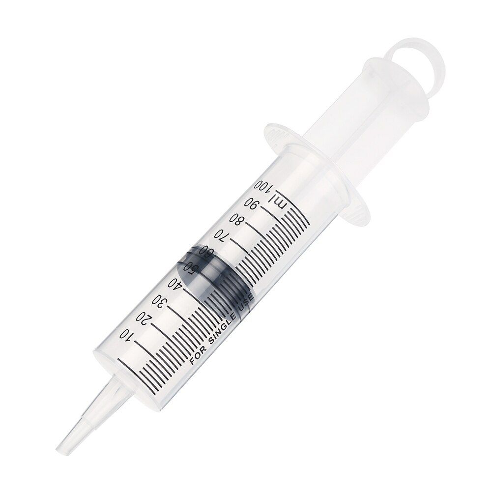 100-200ml Plastic Syringe Large Capacity Syringe Transparent Reusable Sterile Syringe Nutrient Hydroponics Feeding Accessories
