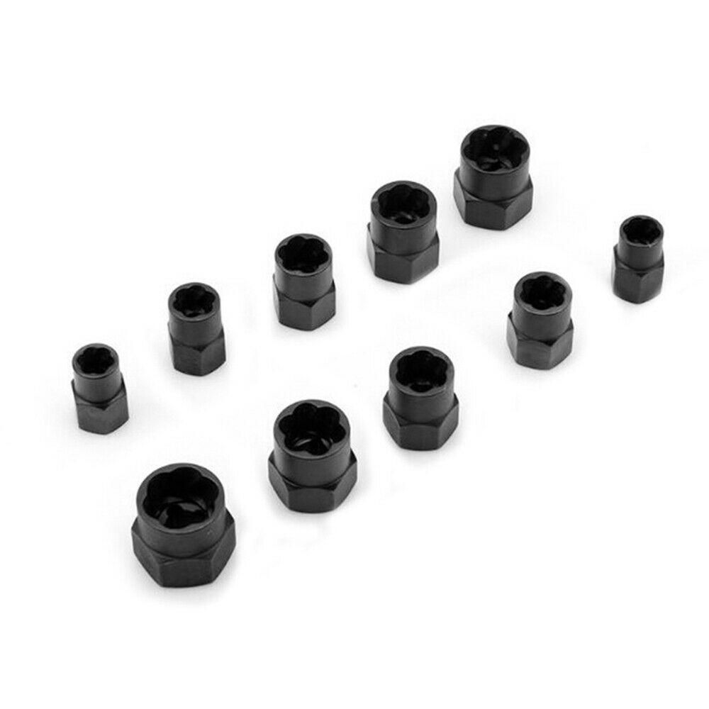 11Pcs Damaged Lug Nut and Lock Remover Twist Socket Set Screw Extractor Tools