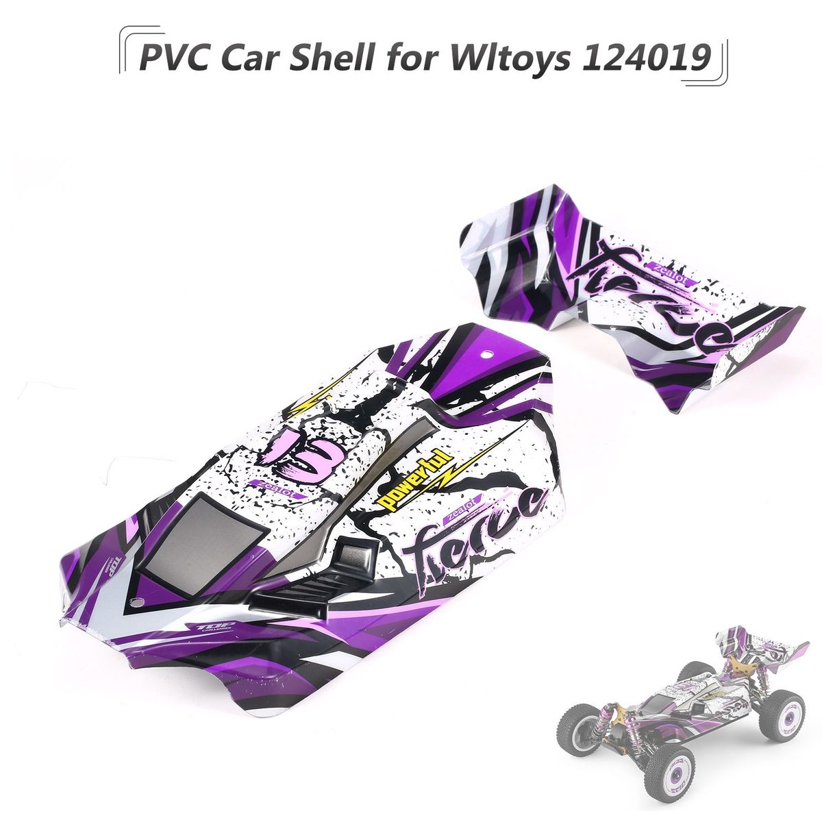 PVC Car Shell For Wltoys 124019 1/12 RC Car Parts 1836