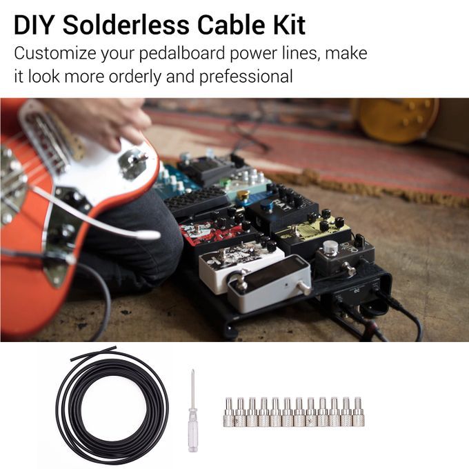 Compact Solderless Cable Kit DIY Guitar Pedal Board Cables
