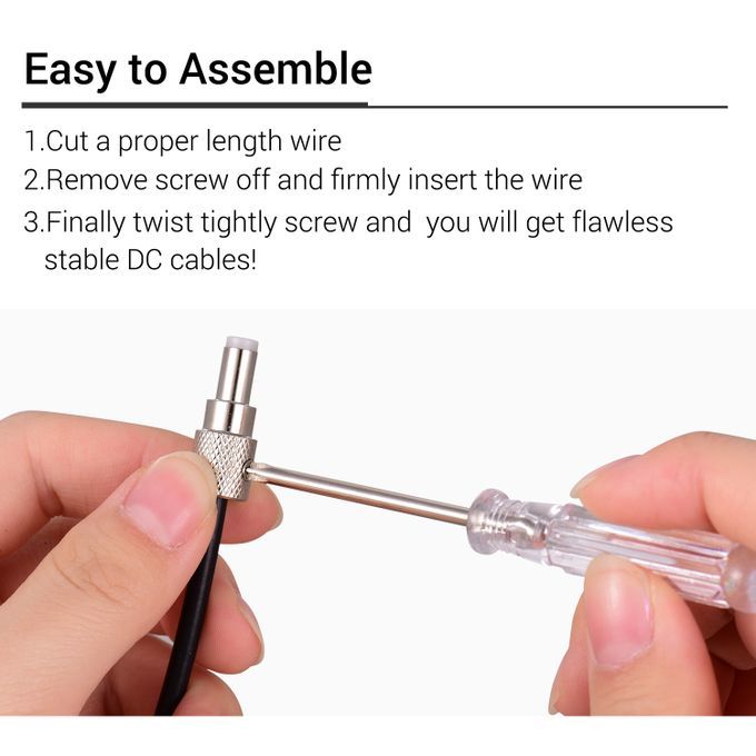 Compact Solderless Cable Kit DIY Guitar Pedal Board Cables