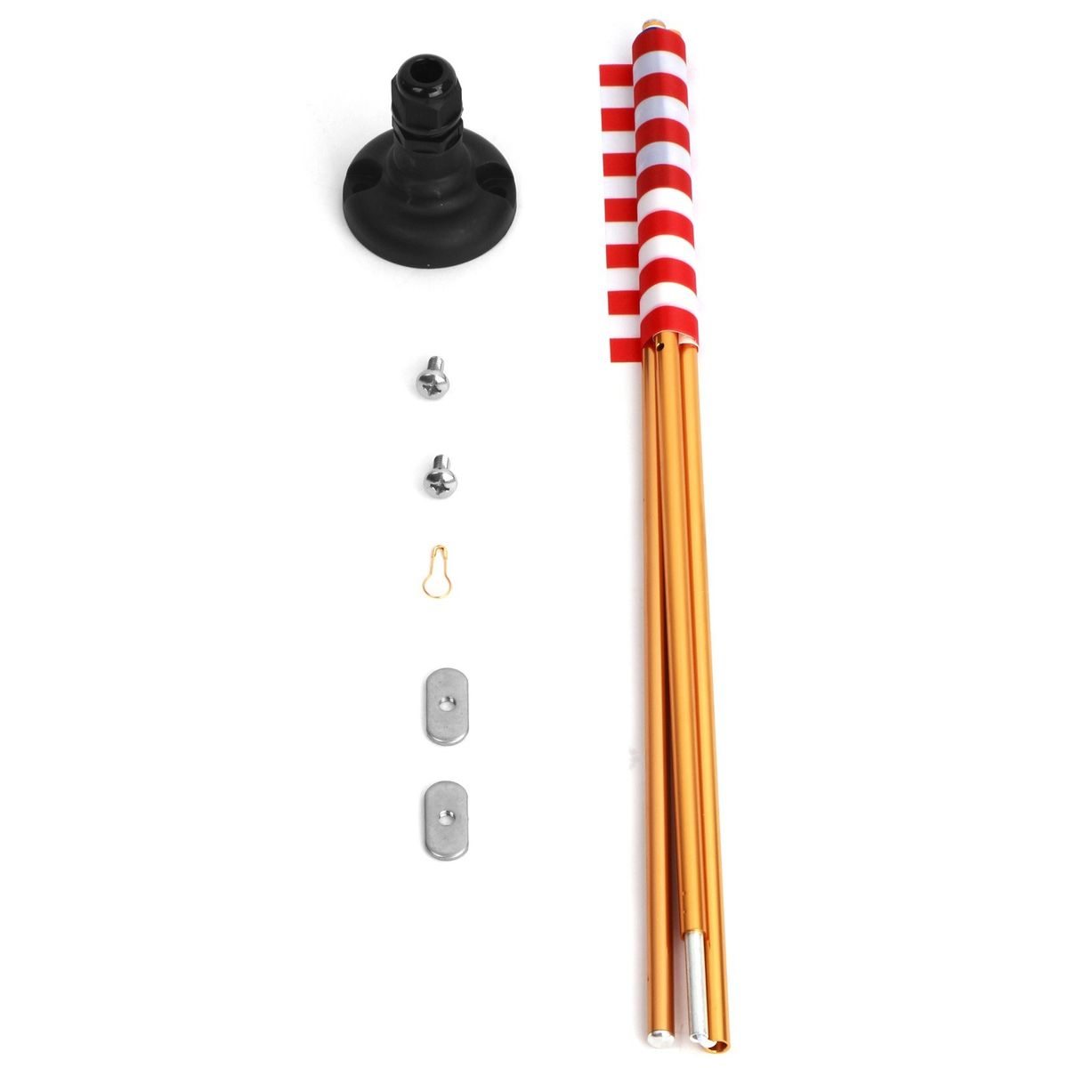 1.2M Collapsible Safety Flag With Rail Mount Base For Marine