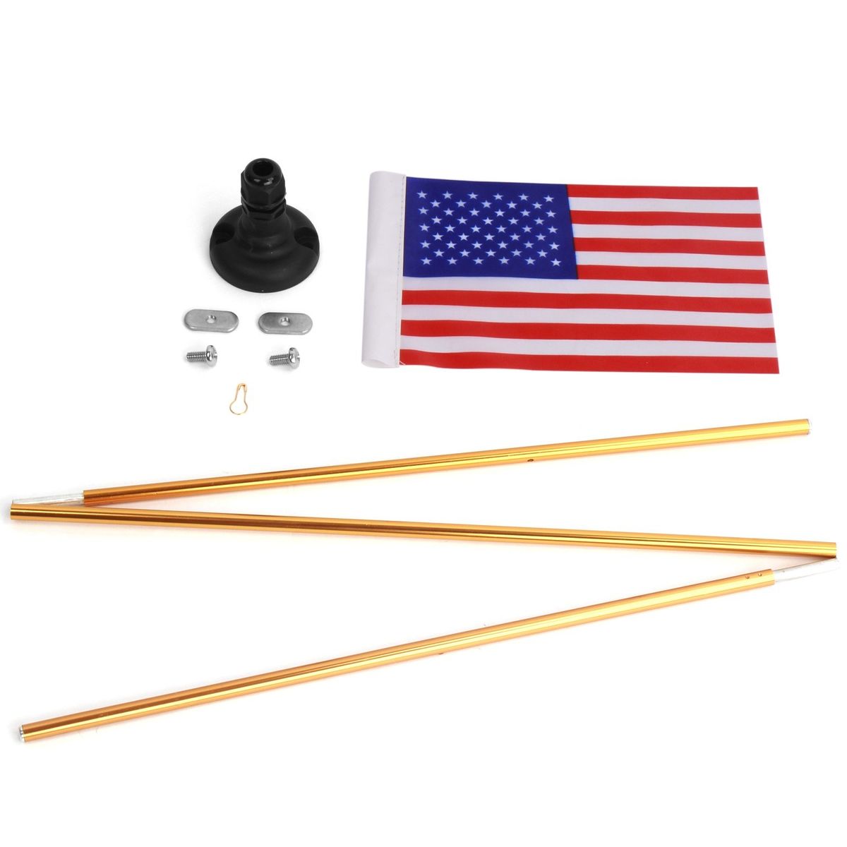 1.2M Collapsible Safety Flag With Rail Mount Base For Marine