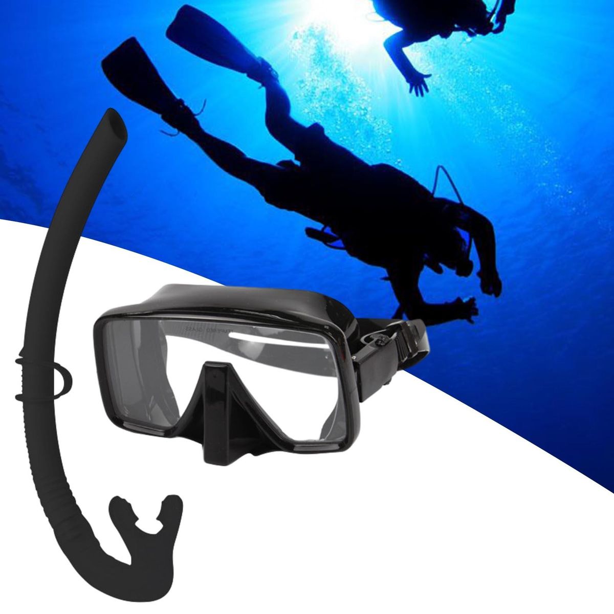 Dry Top Snorkel Free Breathing Snorkeling Gear White