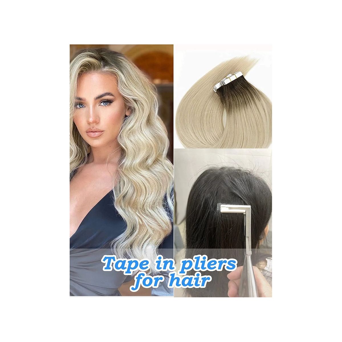1PC Silver Stainless Steel Pliers for Tape Hair Extension Ta