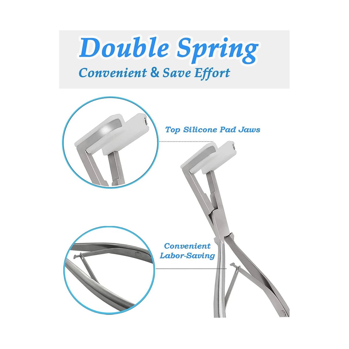 1PC Silver Stainless Steel Pliers for Tape Hair Extension Ta