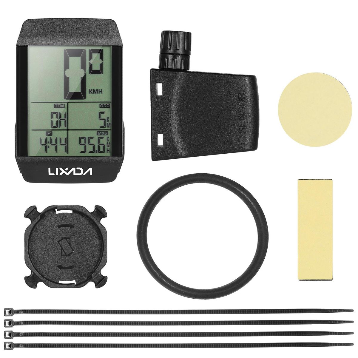Lixada Wireless Bike Cycling Computer Waterproof Bicycle Speedometer Odometer with LED Backlight