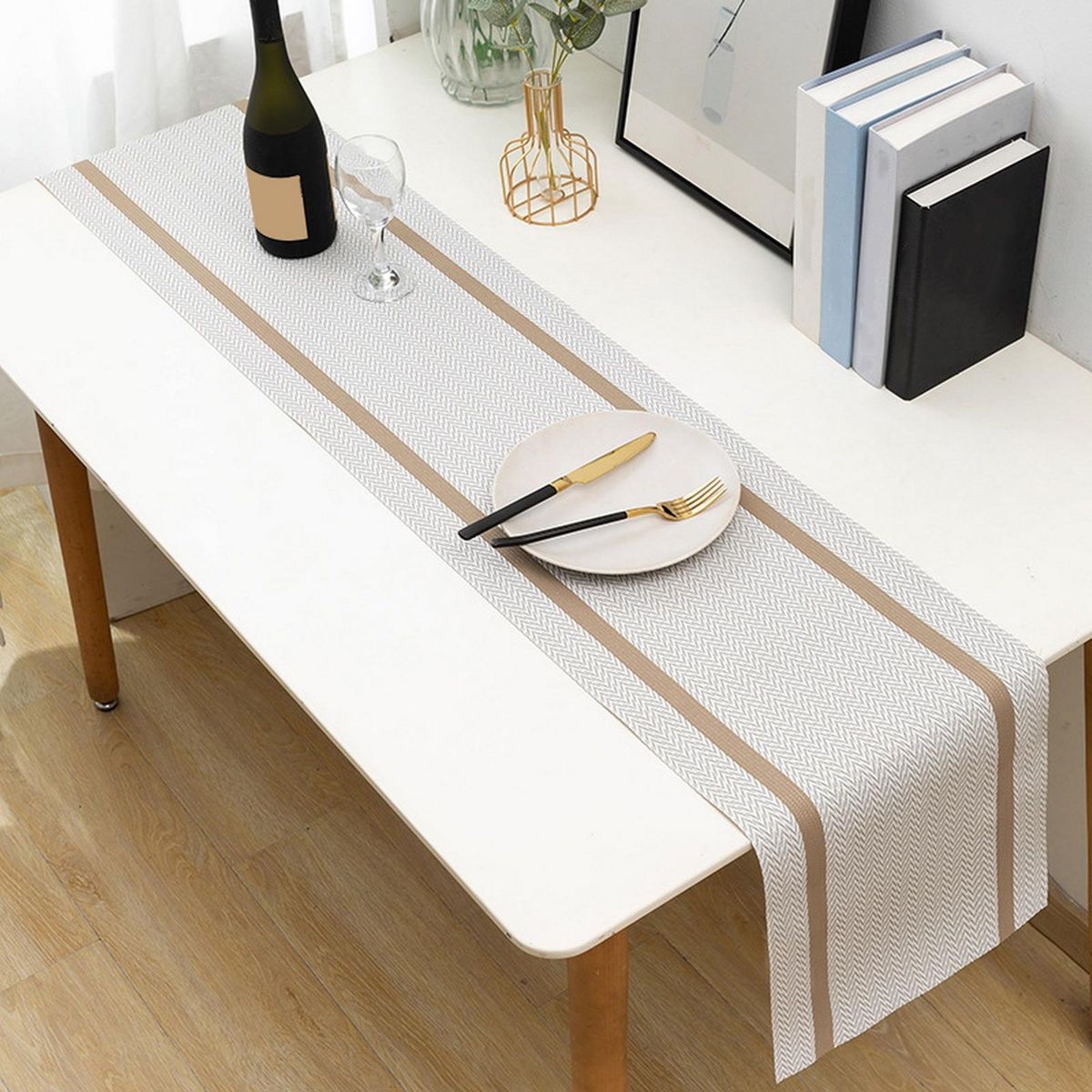 Tablecloth Dinning Room Table Runner Beige