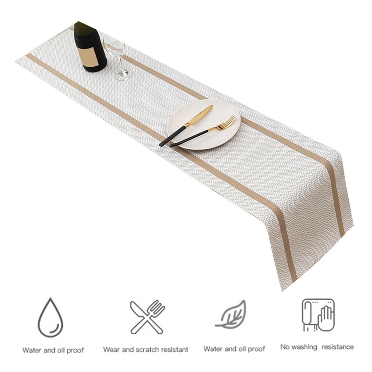 Tablecloth Dinning Room Table Runner Beige