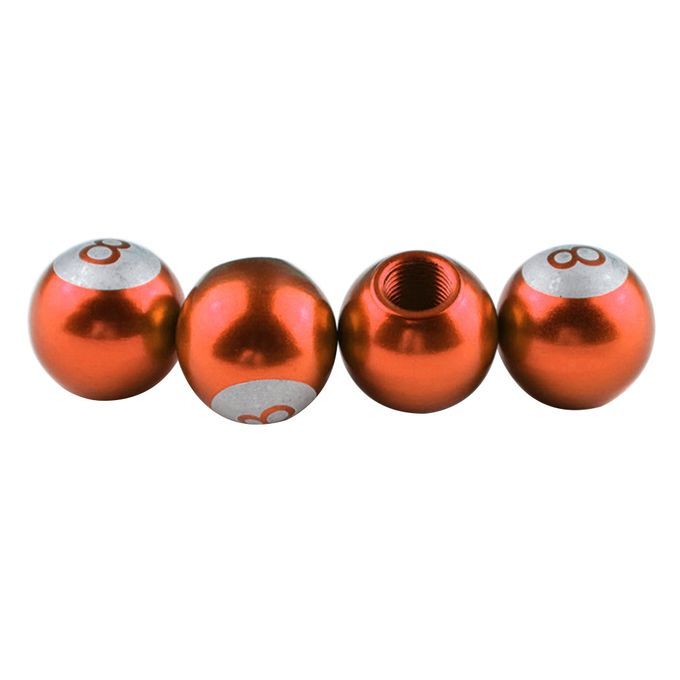 4Pcs Number 8 Round Ball Bike Motorcycle Wheel Tire-Orange