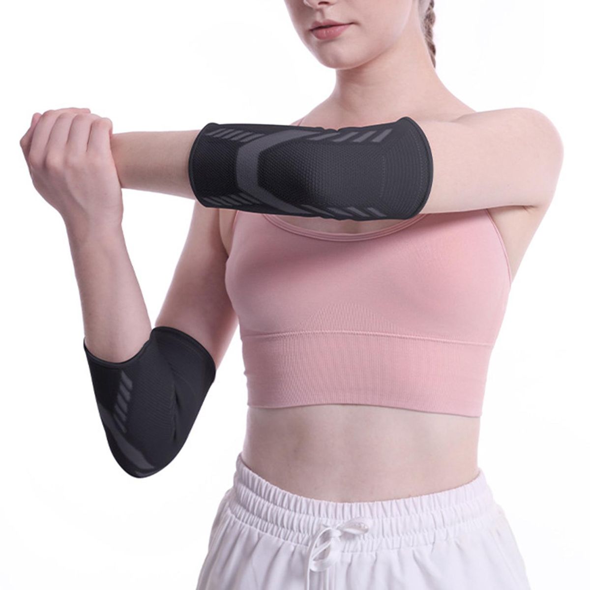 1Pc Arm Sleeve Sports Arm Support Sleeve Black