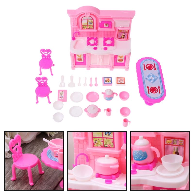 Kitchen Furniture Accessories For Barbie Dolls Dinnerware