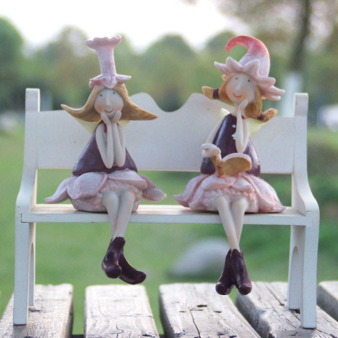 Resin Shelf Sitter 12cm Home Bedroom Fairy Figurine Wedding Figure