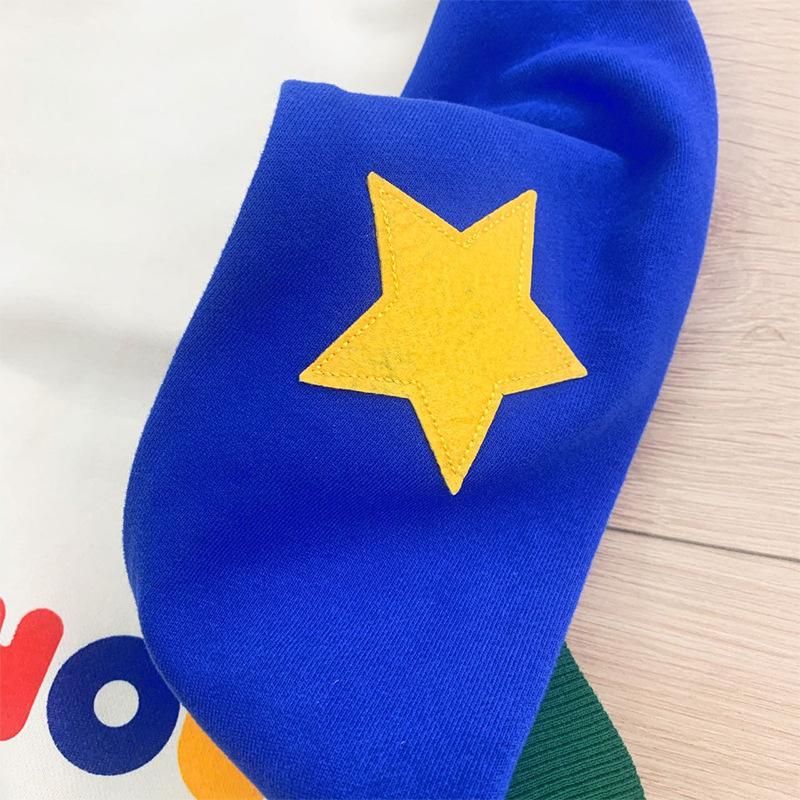 Hot-Selling New Arrival Boys And Girls Baby Raglan Sleeve M Letter Sweater 2 Color Cotton