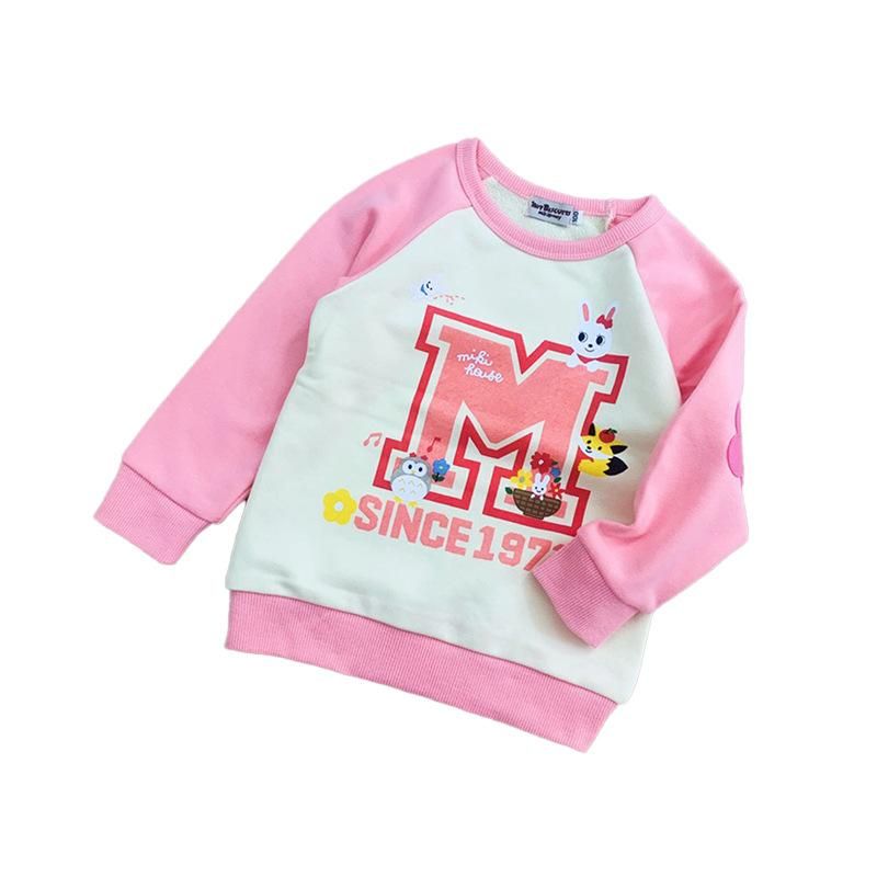 Hot-Selling New Arrival Boys And Girls Baby Raglan Sleeve M Letter Sweater 2 Color Cotton