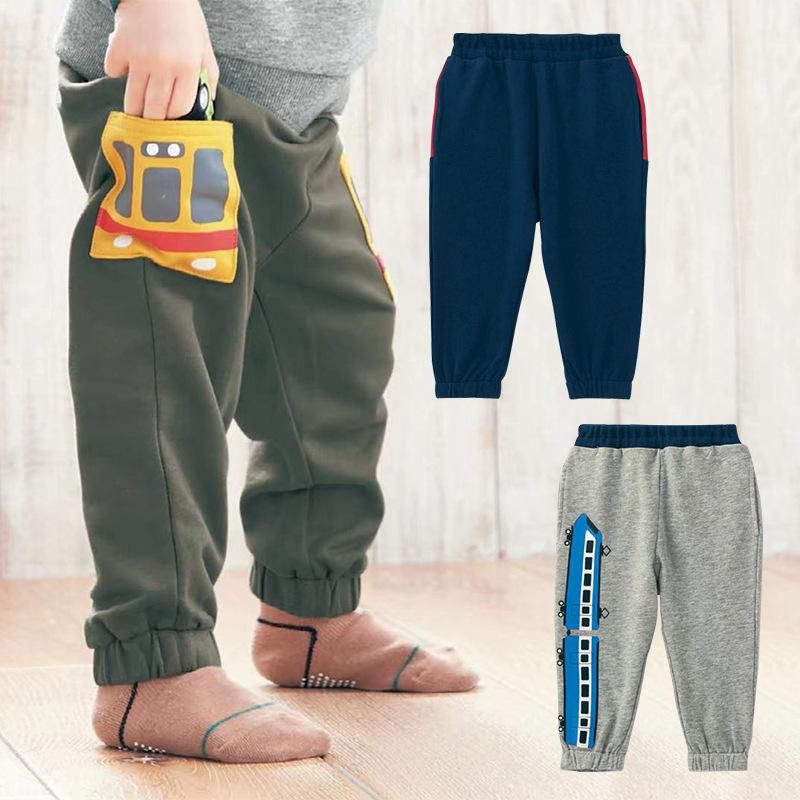New Boys' Baby Terry Sports Pants Autumn And Winter Japanese Korean Style Sweatpants Ankle