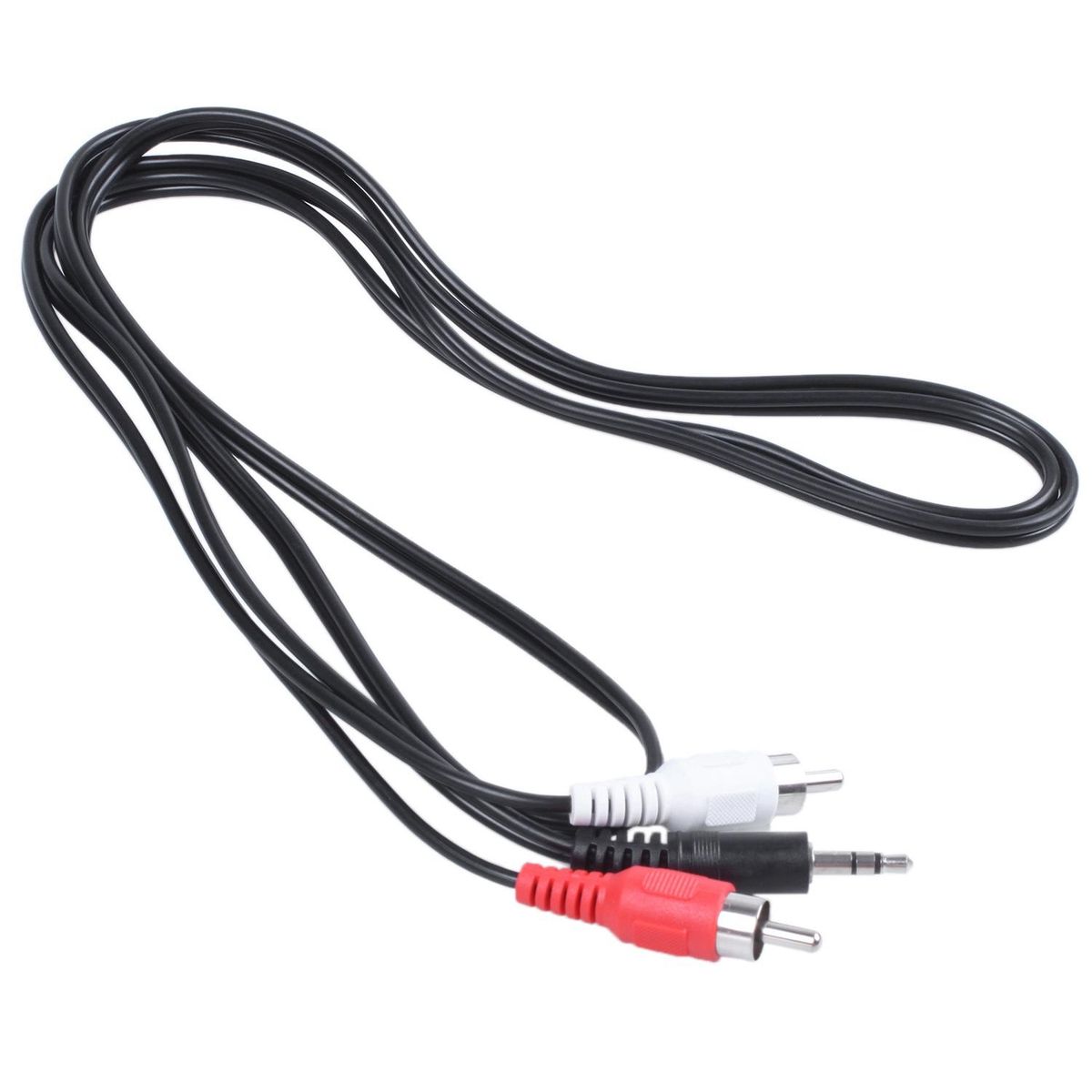 3.5mm Headphones Plug Jack to 2 x RCA AV Audio Cable