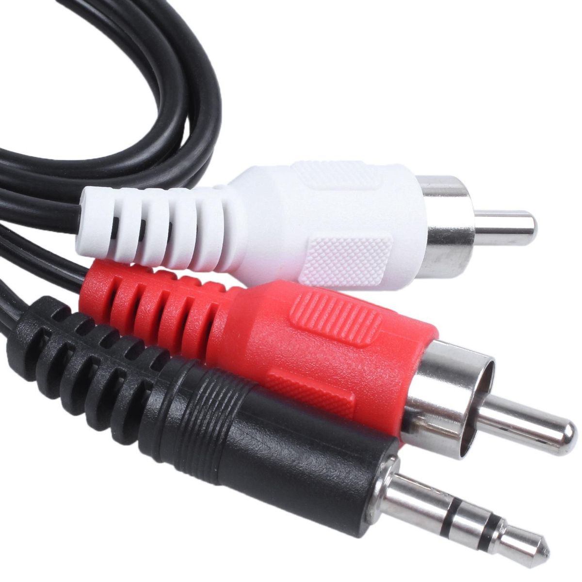 3.5mm Headphones Plug Jack to 2 x RCA AV Audio Cable