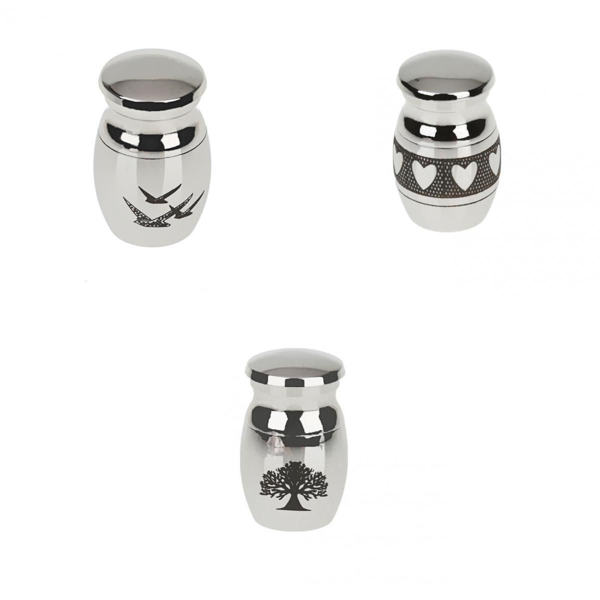 3pcs Love Heart Cremation Pigeon  Urn Memorial Jewelry Findings