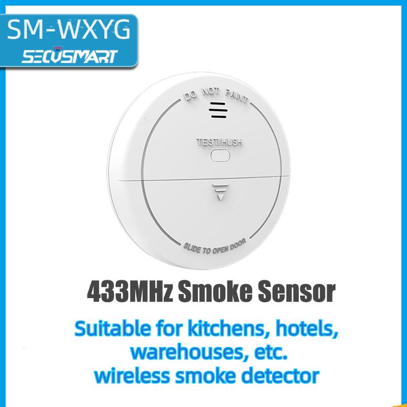 433MHz Wireless Smoke Detector Fire Sensor Kitchen Fire Safety Alarm