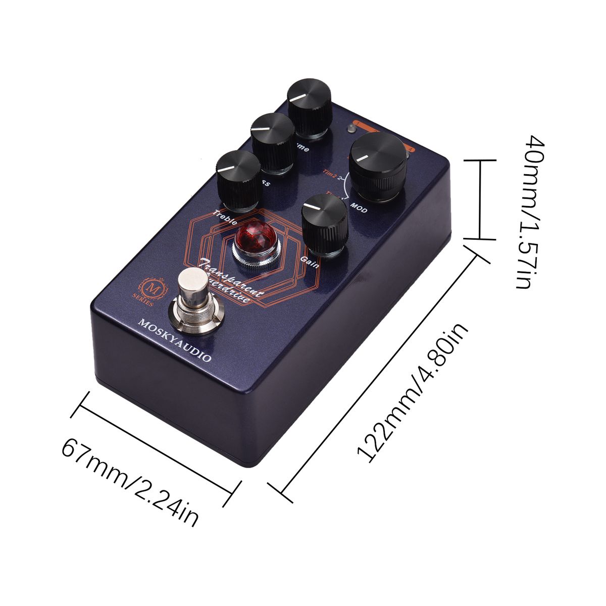 MOSKYAudio Overdrive Guitar Effect Pedal 4 Mode Switch &