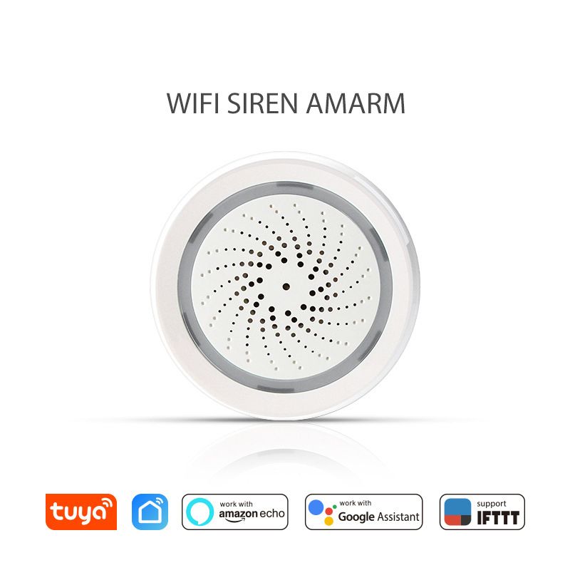 Tuya App Voice Prompt WiFi Smart Siren Alarm System For Home