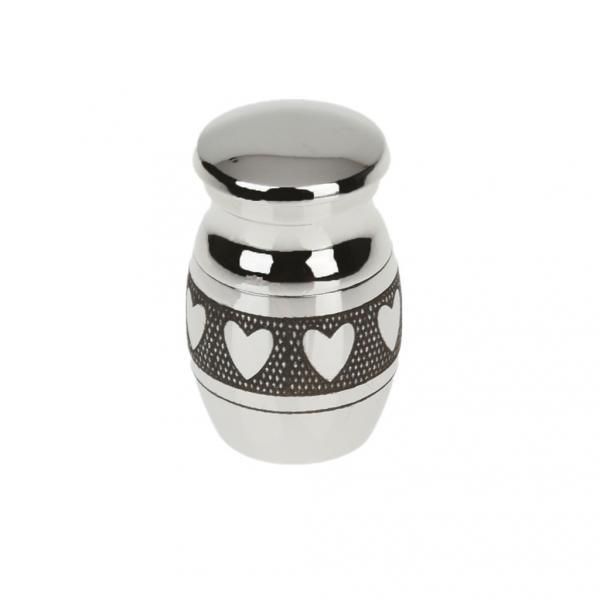 2pcs Small Love Heart Keepsake Cremation Memorial  Urn Container