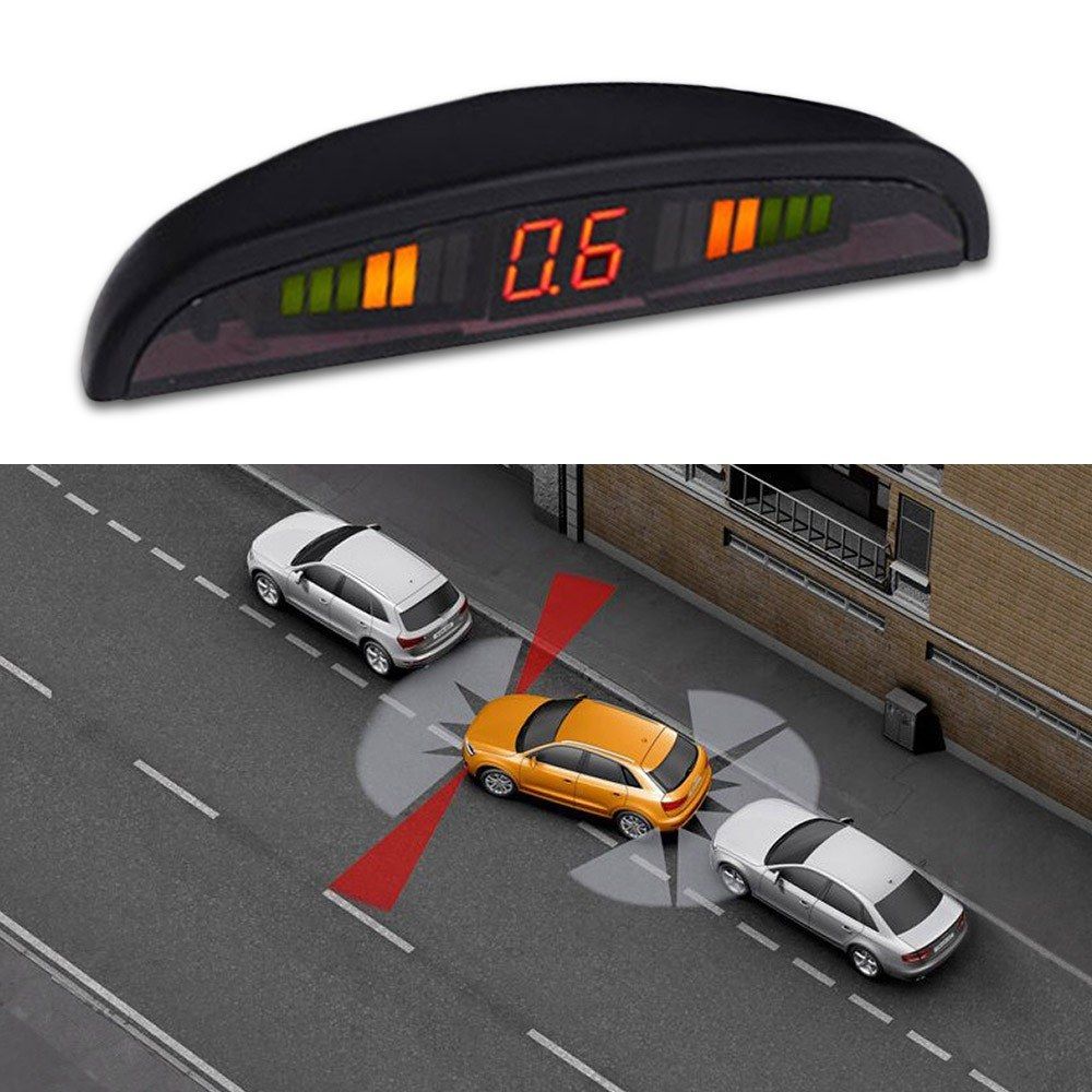 Car Reverse Backup Radar System 4 Parking Sensor With LED
