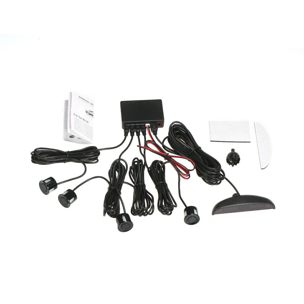 Car Reverse Backup Radar System 4 Parking Sensor With LED