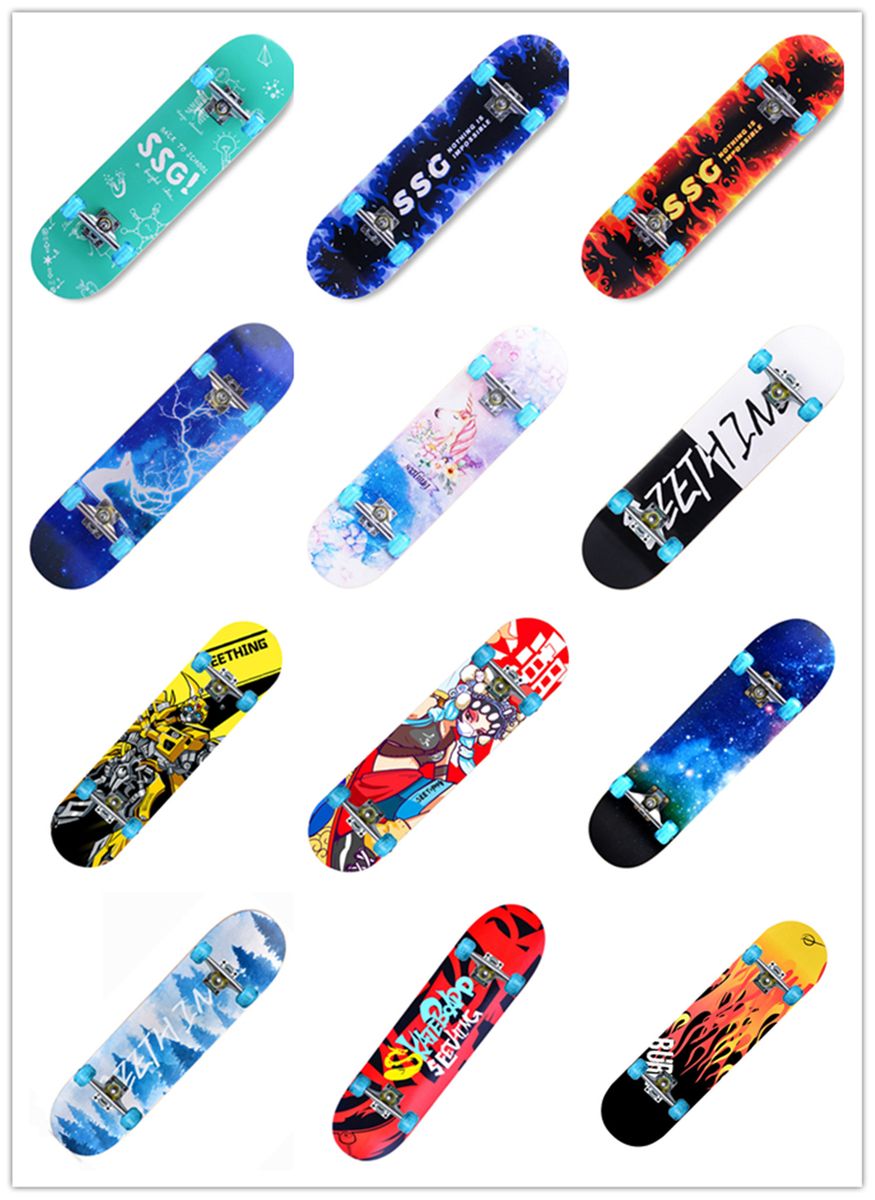Four Wheel Skateboard Adult Brush Street Road PU Flash Wheel