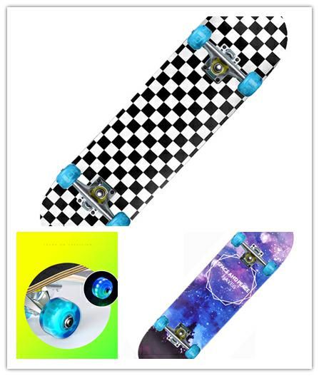 Four Wheel Skateboard Adult Brush Street Road PU Flash Wheel