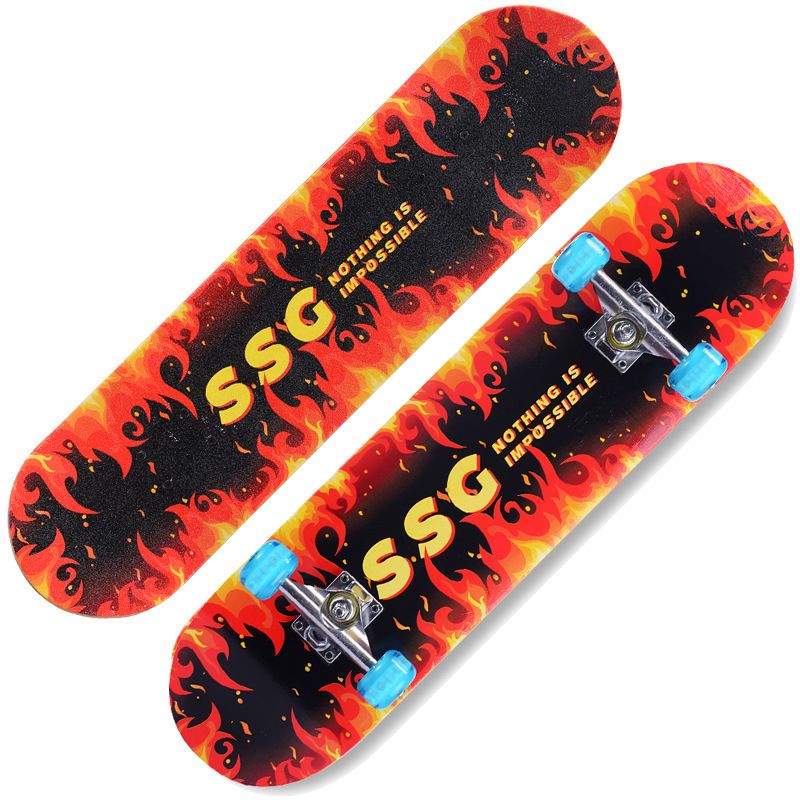 Four Wheel Skateboard Adult Brush Street Road PU Flash Wheel