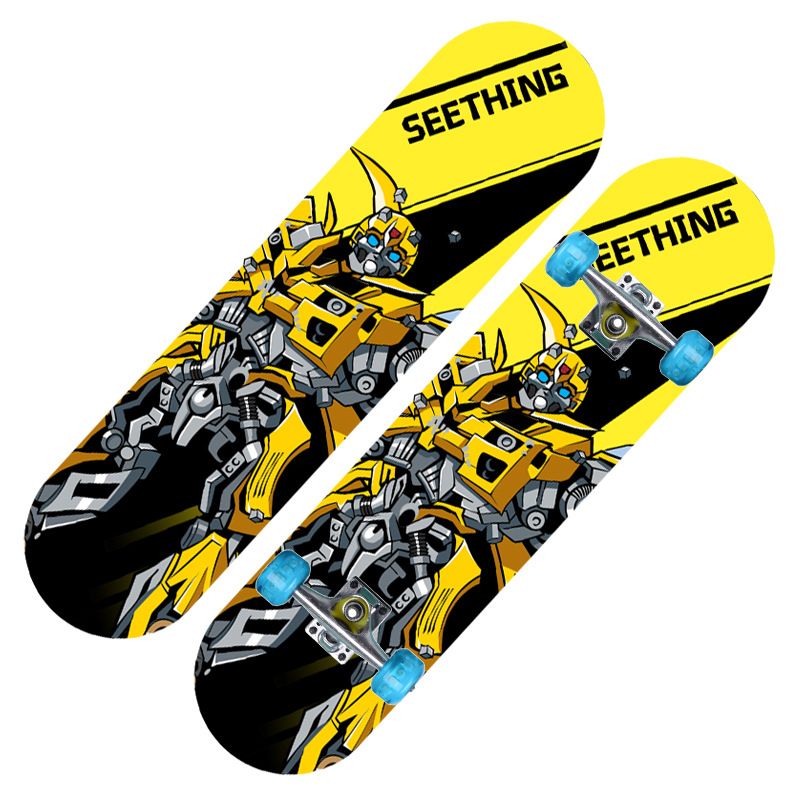 Four Wheel Skateboard Adult Brush Street Road PU Flash Wheel