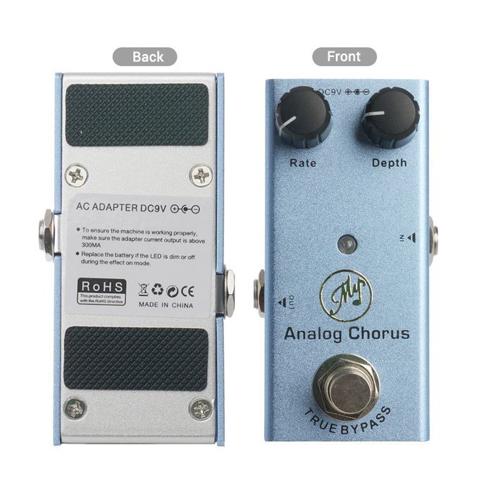 Analog Chorus Guitar Effect Pedal With Depth And Rate Knobs