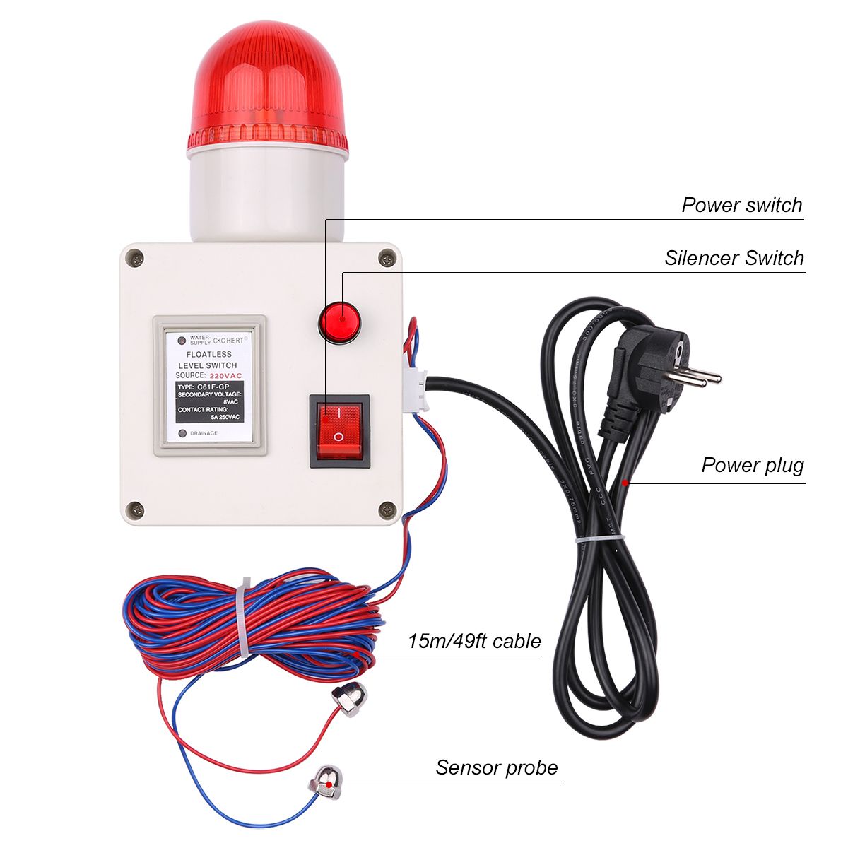 Water Level Indicator Alarm Water Level Alarm Sensor