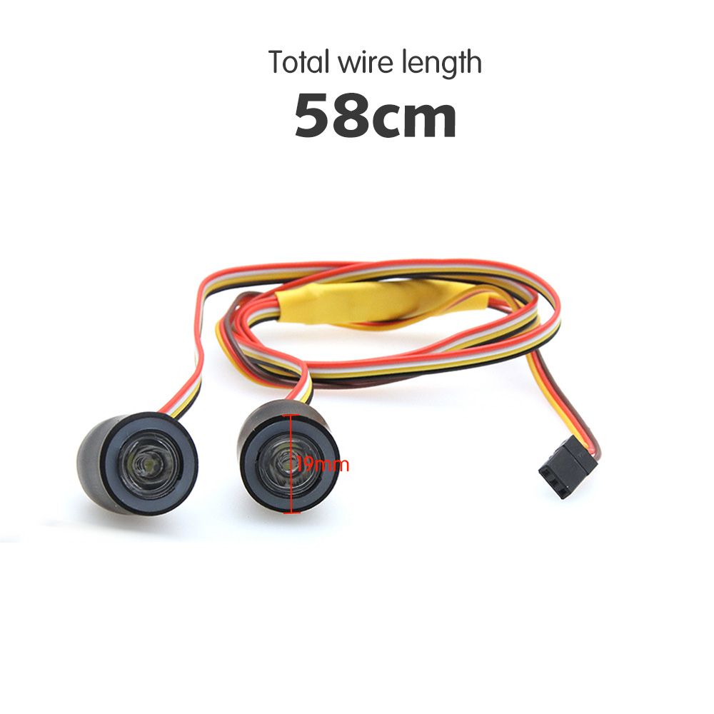LED Headlights Angel Eyes With 12 Modes For 1/10 RC Rock
