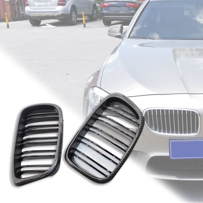 2Pcs Double Slat Grille Grill 51137005837-Carbon Grain