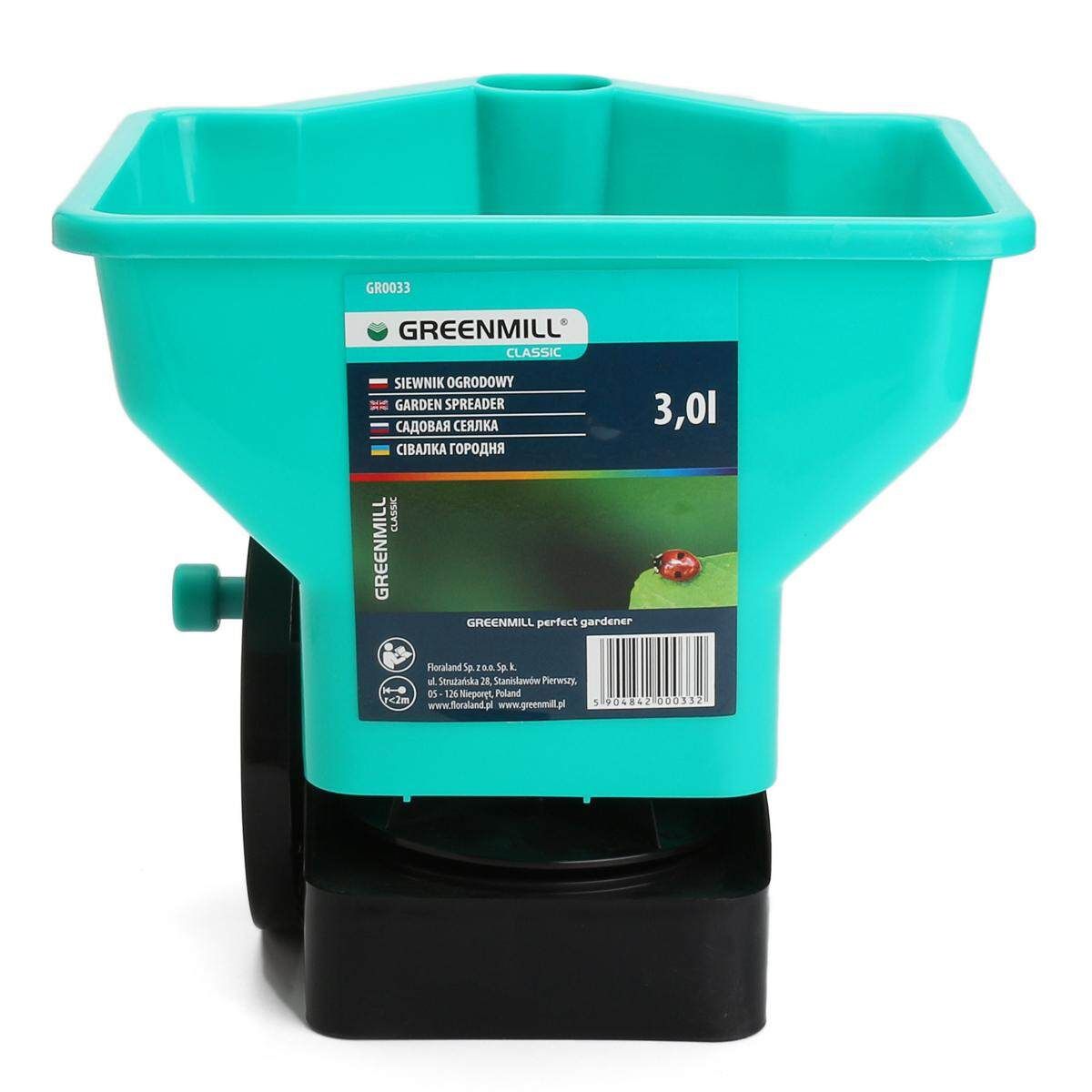 Hand Held Fertilizer Spreader Lawn Hand Sowing Machine 3L 2 Rows