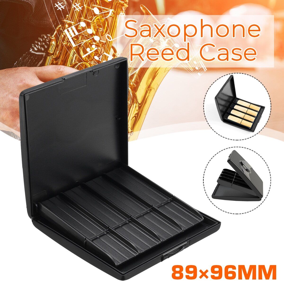 SOLO SR-85 Sax Saxophone Clarinet Oboe Reeds ABS Case Storage Box For 8 Reeds