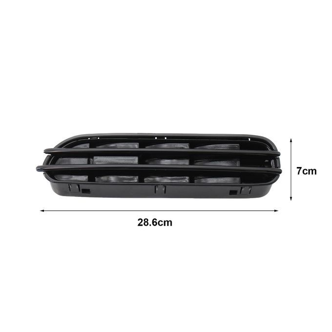 2Pcs Side Fender Air Flow Vent Grill Easy-Gloss Black