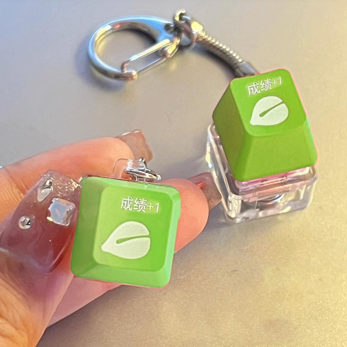 Keyboard Keychain Keychain Versatile Stress Relief Toy for Keyboard Green