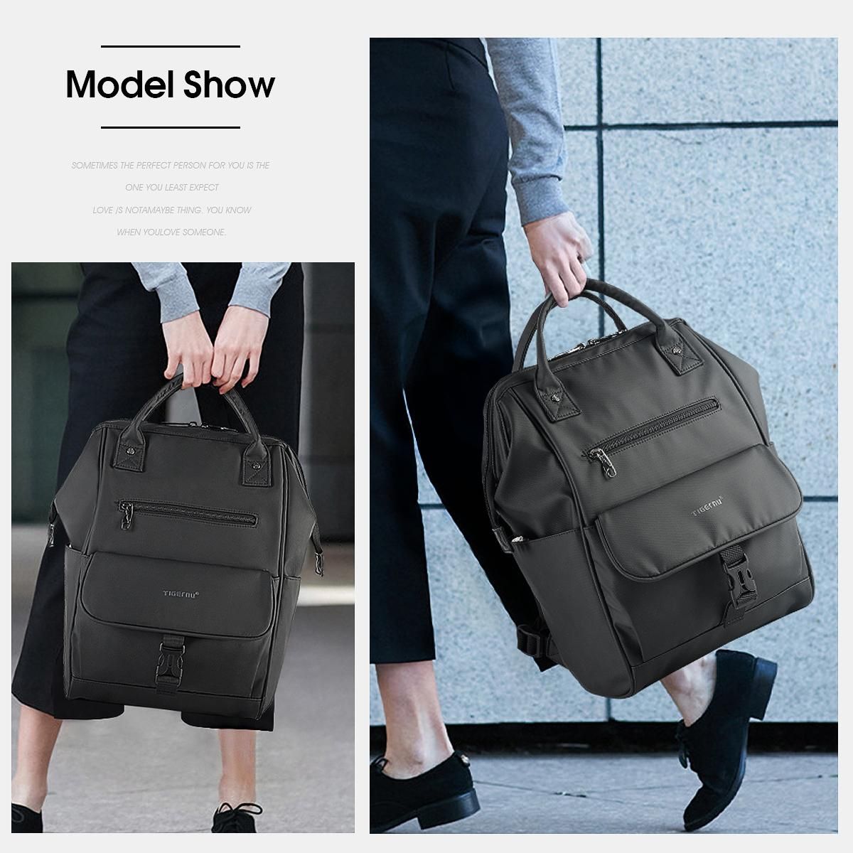Tigernu New Ladies Casual Backpack For Women Splashproof TPU Travel Camping Female Handbags Light Weight Hiking School Backpacks