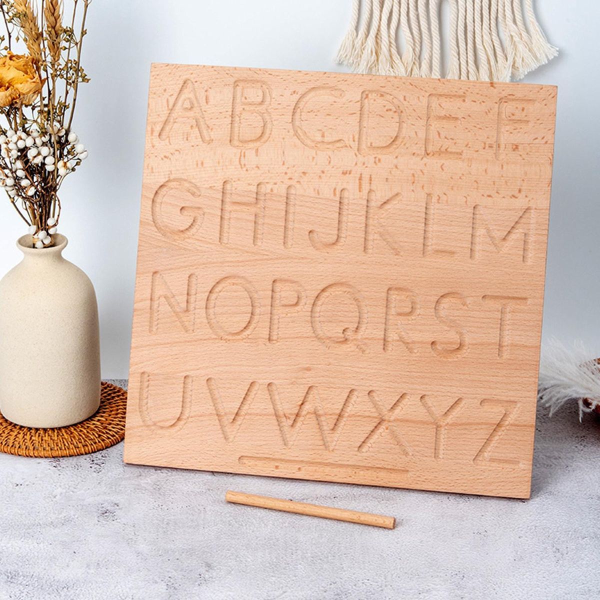 Calligraphy Board for Kids Wooden Learning Board Set Enhance Hand-eye