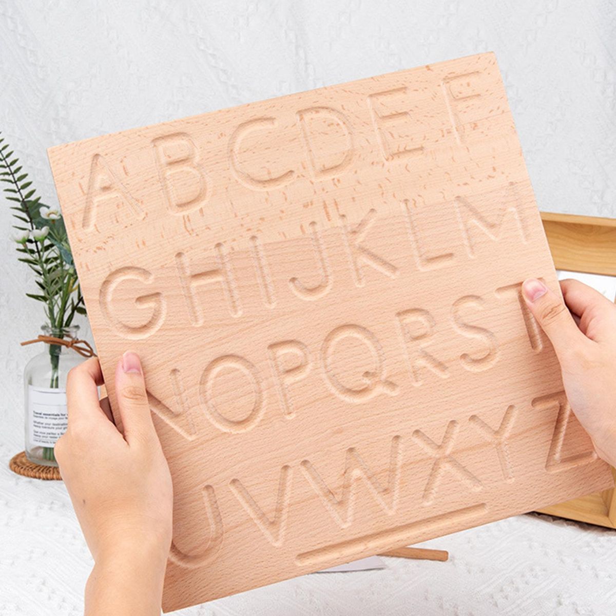 Calligraphy Board for Kids Wooden Learning Board Set Enhance Hand-eye