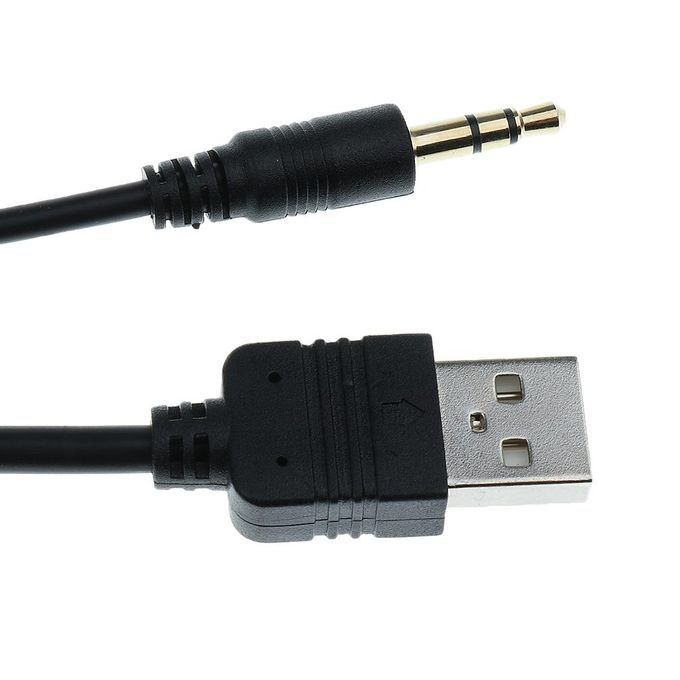 Car USB And 3.5mm Aux Audio Input Adapter Interface Extension