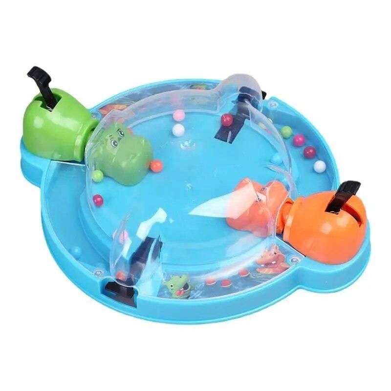 Hungry Tortoise Chomping Hippo Swallowing Beads Board Game Kids Early Educational Tabletop Family Interaction Toys